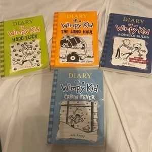 Set Of Four Diary of a Wimpy Kid Soft Cover Books